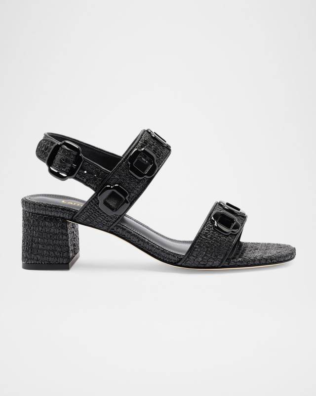 Milan Raffia Slingback Sandals